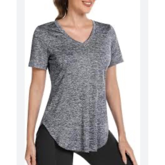 Columbia Tops - Columbia Omni-Wick Top Medium Grey Heather Performance Short Sleeve Preloved